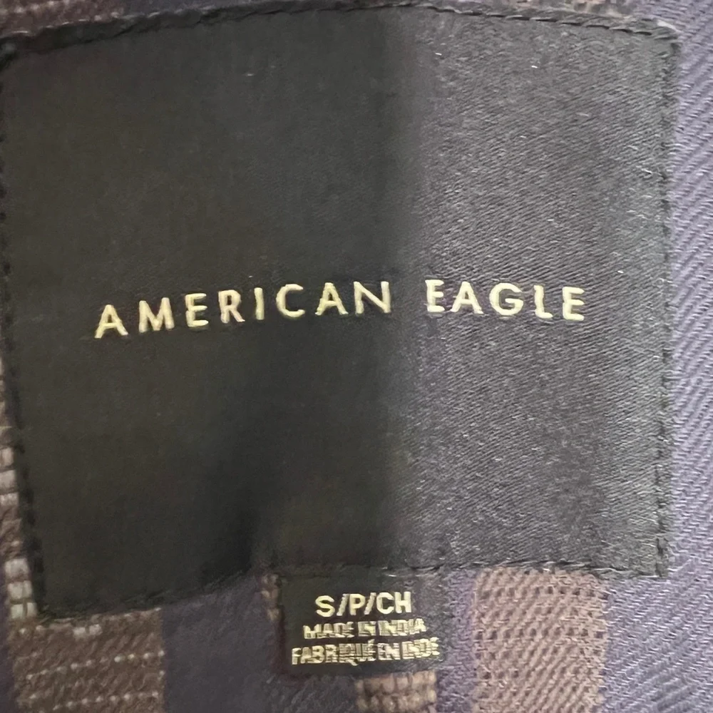 American Eagle | Blue Geometric Aztec Pattern Blazer Cardigan Jacket